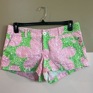 Lilly Pulitzer Limeade Cheat Ya Pink Walsh Shorts